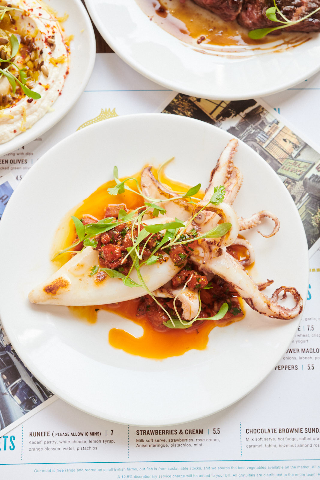 Arabica restaurant King's Cross. Levantine inspired cuisine